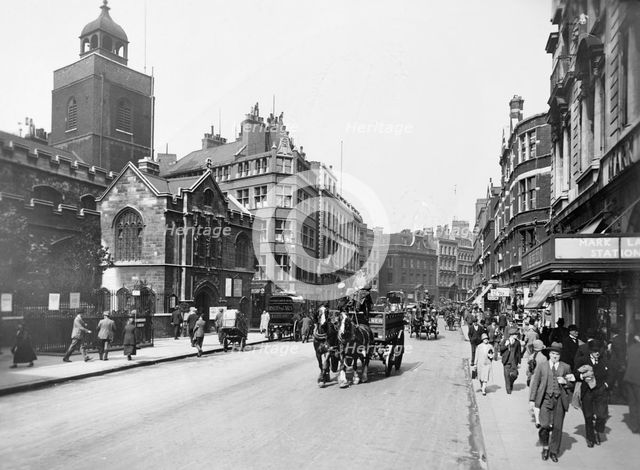 Great Tower Street and Byward Street, City of London, (c1930s?). Creator: Unknown.