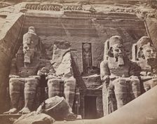 Great Temple of Ramsses II at Abu Simbel, 19th century. Creator: Pascal Sébah