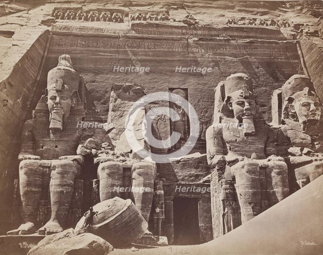 Great Temple of Ramsses II at Abu Simbel, 19th century. Creator: Pascal Sébah.