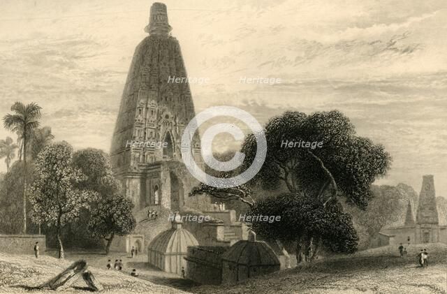 'Great Temple at Bode Gyah', 1835. Creator: William Daniell.
