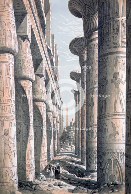 'Great Temple, Karnac', Egypt, 19th century. Artist: George Moore