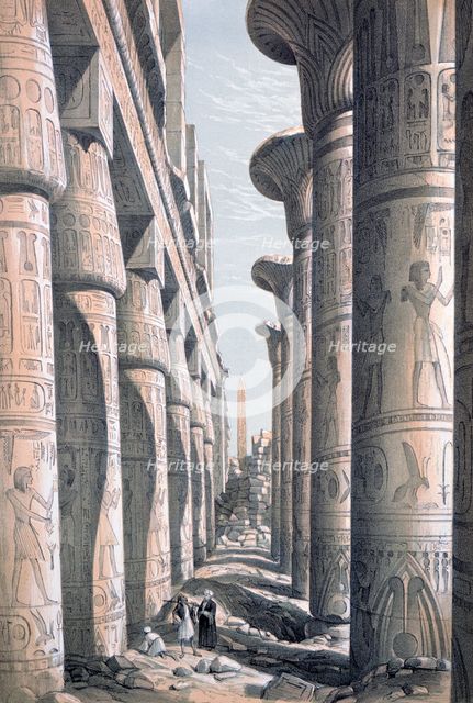 'Great Temple, Karnac', Egypt, 19th century. Artist: George Moore