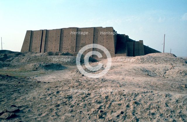 Great Ziggurat of Ur, Iraq, 1977. Creator: Vivienne Sharp.