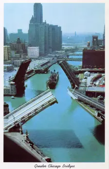 Greater Chicago bridges, Illinois, USA, 1953