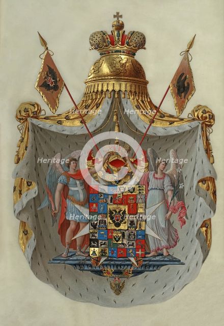Greater coat of arms of the Russian Empire of Emperor Paul I of Russia, 1800.