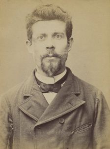 Grégoire. Alphonse. 27 ans, né à La Montagne (Loire-Inférieure). Mécanicien. Anarchiste. 2..., 1894. Creator: Alphonse Bertillon