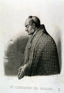 Gregory The Great Saint, secular name Gregorius Anicius (540 - 604), Pope from 590 to 604. Creator: Unknown