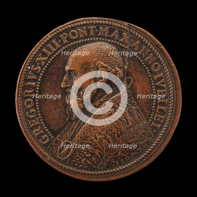 Gregory XIII (Ugo Buoncompagni, 1502-1585), Pope 1572 [obverse], 1575. Creator: Gian Federigo Bonzagna.