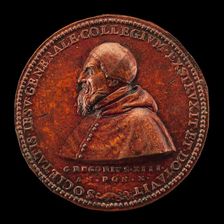 Gregory XIII (Ugo Buoncompagni, 1502-1585), Pope 1572 [obverse], 1582. Creator: Bartolomeo Argenterio