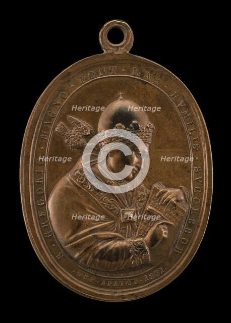 Gregory XVI (Bartolomeo Alberto Cappellari, 1765-1846), Pope 1830 [obverse], 1831. Creator: Giuseppe Cerbara.