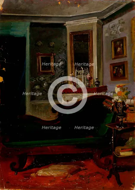 Green couch. Creator: Robert Wilhelm Ekman.