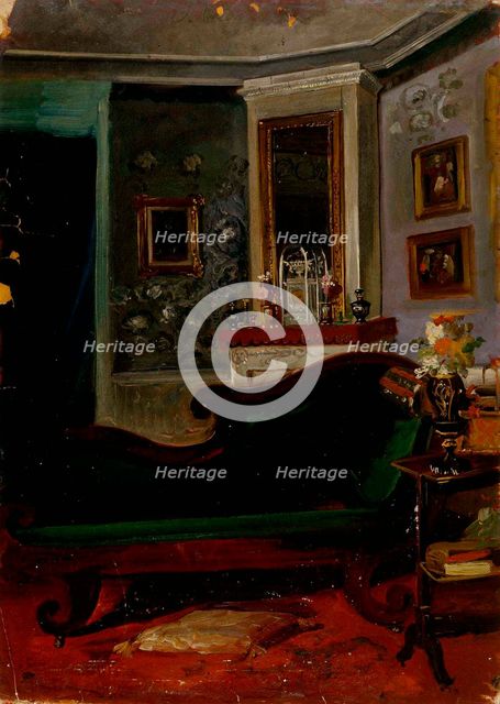 Green couch. Creator: Robert Wilhelm Ekman.