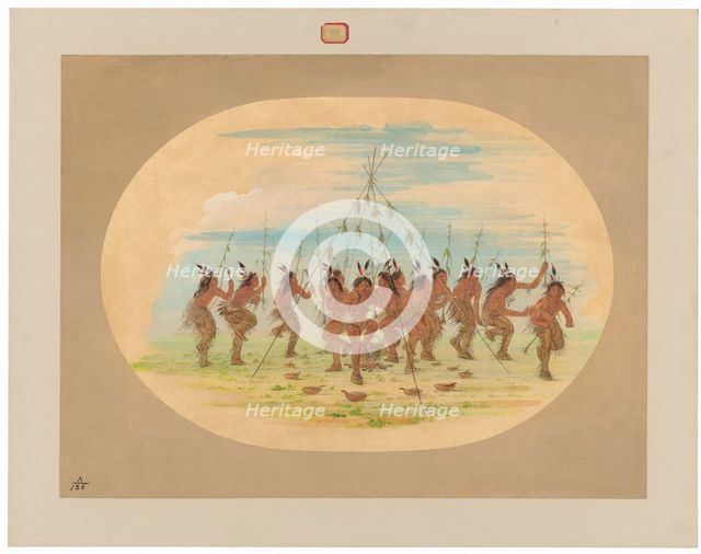 Green Corn Dance - Minatarrees, 1861. Creator: George Catlin.
