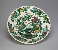 Green and Aubergine-glazed Dish (Susancai), Qing dynasty, Kangxi period (1662-1722). Creator: Unknown