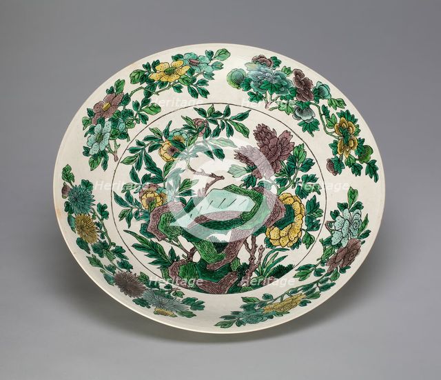 Green and Aubergine-glazed Dish (Susancai), Qing dynasty, Kangxi period (1662-1722). Creator: Unknown.