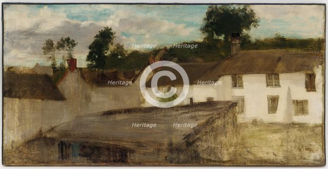 Green and Silver: The Devonshire Cottages, 1883 or 1884. Creator: James Abbott McNeill Whistler.