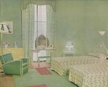 Green and White Colour Scheme for a Bedroom 1938