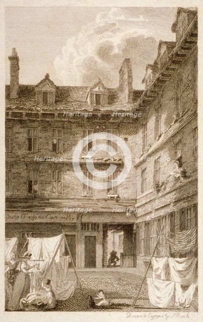 Green Arbour Court, Old Bailey, City of London, 1803. Artist: Samuel Rawle