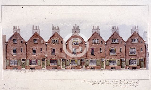 Green Arbour Court, Little Moorfields, London, 1871. Artist: Charles James Richardson