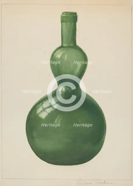 Green Bottle, c. 1938. Creator: Cora Parker.