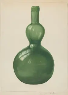 Green Bottle, c. 1938. Creator: Cora Parker
