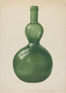 Green Bottle, c. 1938. Creator: Cora Parker