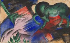 Green Horse , 1912. Creator: Marc, Franz (1880-1916)