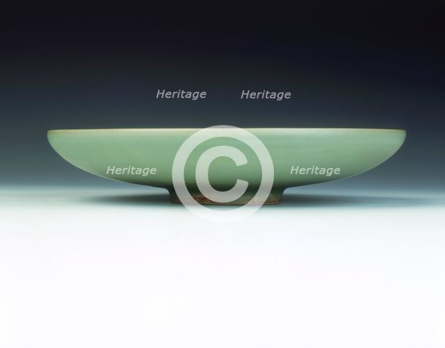 Green Jun stoneware saucer, Northern Song dynasty, China, 11th-early 12th century. Artist: Unknown
