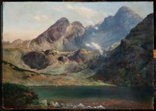Green Lake at the Foot of Mounts Koscielec and Swinica, 1921. Creator: Alexandre Mroczkowski