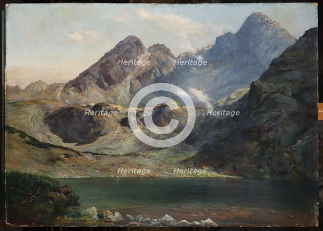 Green Lake at the Foot of Mounts Koscielec and Swinica, 1921. Creator: Alexandre Mroczkowski.