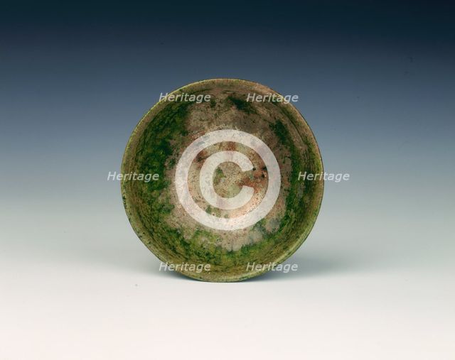 Green lead glazed bowl, Tang dynasty, China, 618-907 AD. Creator: Unknown.
