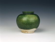 Green lead glazed wannian jar, Tang dynasty, China, 618-907 AD. Creator: Unknown