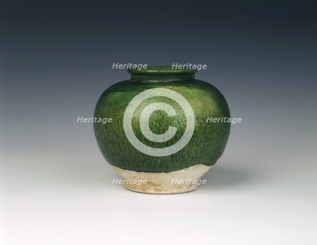 Green lead glazed wannian jar, Tang dynasty, China, 618-907 AD. Creator: Unknown.