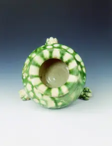 Green lead glazed tripod jar, High Tang period, China, 684-756. Creator: Unknown