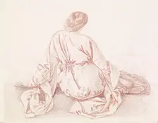 Green Summer - Study of Back of Seated Girl, 1863-64. Creator: Sir Edward Coley Burne-Jones