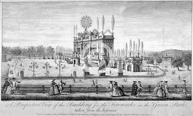 Green Park, Westminster, London, 1749. Artist: P Angier