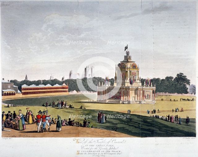 Green Park, Westminster, London, 1814. Artist: Joseph Constantine Stadler