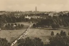 Green Park and Westminster from the Structure That Has Usurped The Site of Old Devonshire c1935. Creator: Unknown