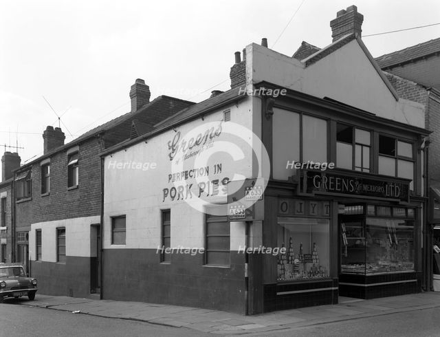 Green's of Mexboro Ltd, shop in Mexborough, South Yorkshire, 1963.  Creator: Michael Walters.