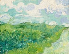 Green Wheat Fields, Auvers, 1890. Creator: Vincent van Gogh