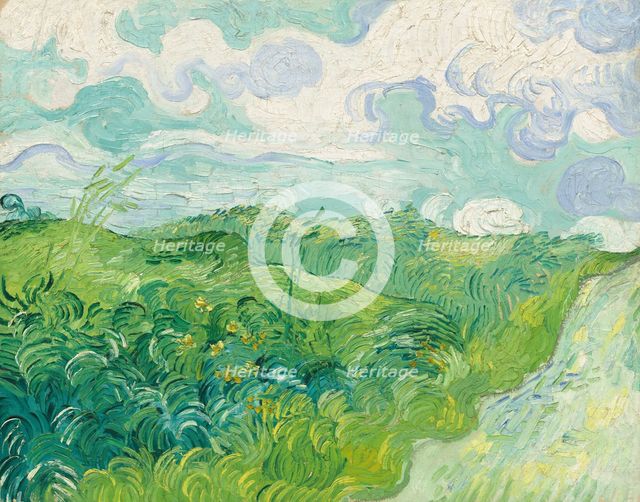 Green Wheat Fields, Auvers, 1890. Creator: Vincent van Gogh.