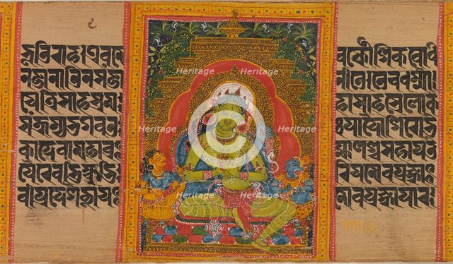Green Tara, Folio from...(Perfection of Wisdom) Manuscript, early 12th century. Creator: Unknown.