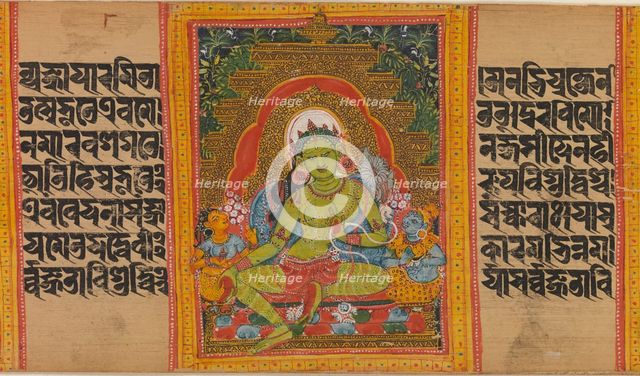 Green Tara...(Perfection of Wisdom) Manuscript, early 12th century. Creator: Unknown.