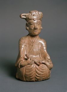 Greenware burial figure of woman and child, late 3rd century