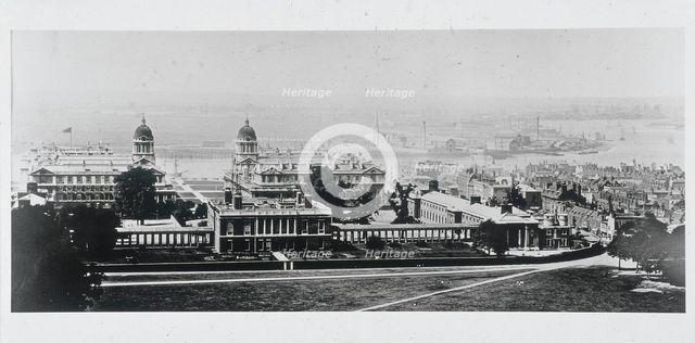 Greenwich and the Isle of Dogs from the Royal Observatory, London, 1970. Artist: Anon