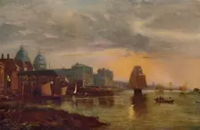 Greenwich Hospital from the River 1854, (1935). Artist: James Holland