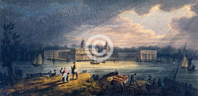 Greenwich Hospital, Greenwich, London, c1825. Artist: Anon