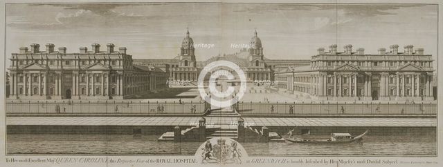 Greenwich Hospital, London, 1734. Artist: William Henry Toms