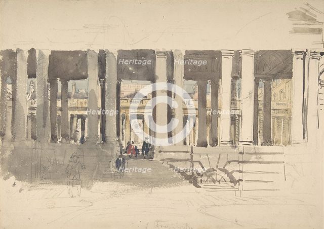 Greenwich Hospital (recto); Study of a Building (verso), ca. 1831. Creator: David Cox the elder.