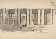 Greenwich Hospital (recto); Study of a Building (verso), ca. 1831. Creator: David Cox the elder